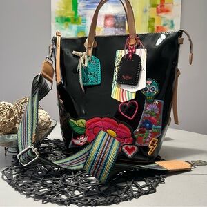 RARE - Consuela Poppy Sugar Skulls Sling Crossbody Bag - LNWT